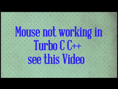 Mouse or cursor is not working in Turbo c| Mouse click not working in Dosbox Turbo C C++ |