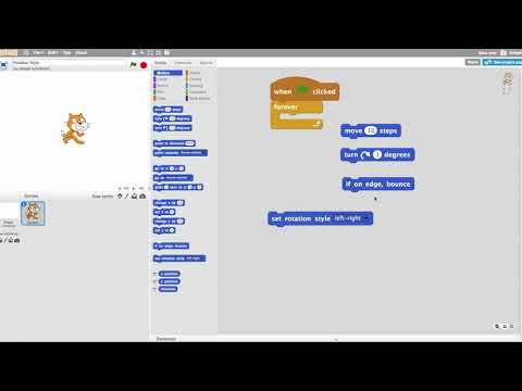 Scratch 2.0 Tutorial Video: Rotation Style