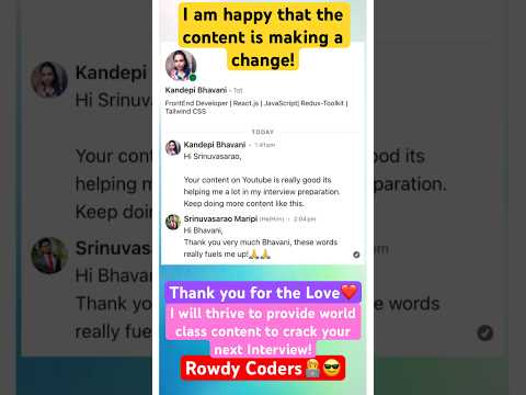 Thank you Rowdy Coders🤝🙏 Your Love will fuel this Channel😎🧑‍💻