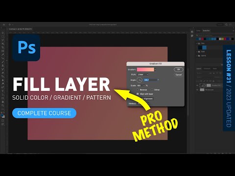 Fill Layer with Solid Color / Gradient / Pattern [Photoshop Tutorial for Beginners]