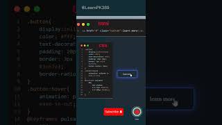Button pluse animation #coding #css #html #animation #animationvideo #css3course #buttonhover