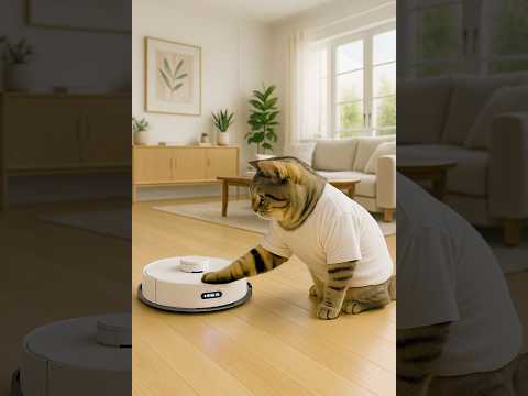 When a Samrt Vacuum Is Too Smart #robot #catshorts #funnycat