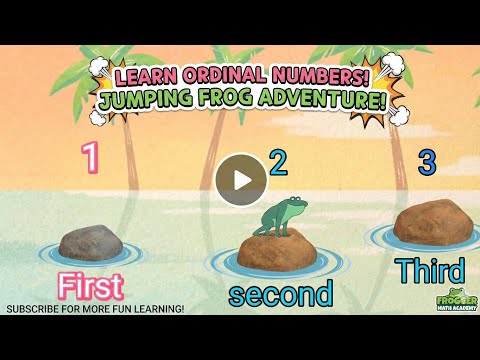 Learn Ordinal Numbers with the Jumping Frog | Math for Kindergarten (1st, 2nd, 3rd)