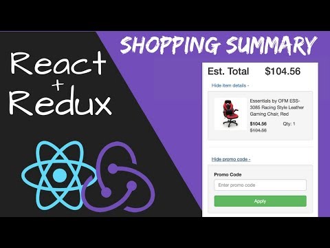 React + Redux Coding Tutorial - Shopping Cart Checkout Summary Project