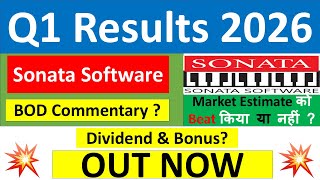SONATA SOFTWARE Q1 results 2026 | SONATA SOFTWARE results today | SONATA SOFTWARE Share News today