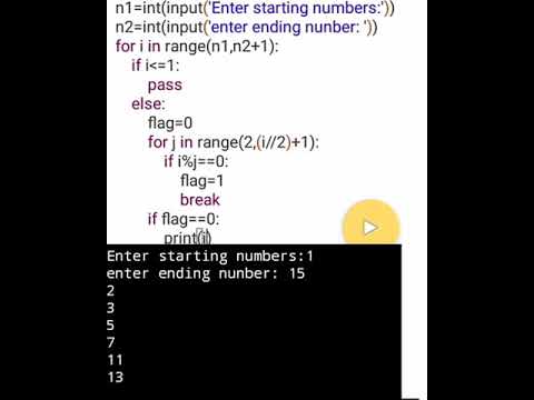 #To print prime numbers in a given interval #python #basics