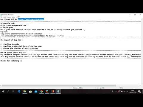 STORED XSS on kompasiana.com