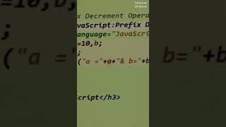 Prefix decrement operator in JavaScript 🍘🍙🥟