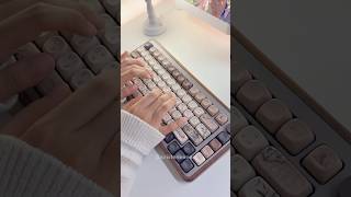 wooden keyboard, anyone? 🤎 #mechanicalkeyboard #keebs #asmrkeyboard #customkeyboard  #desksetup