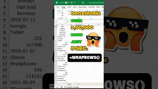 Organizing Over 1,00,000 Rows In 5 Seconds #excel #shorts #excelforbeginners