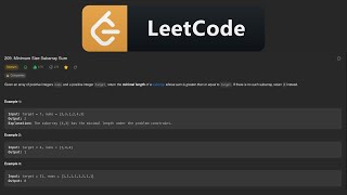 #LeetCode209 Minimum Size Subarray Sum Solution
