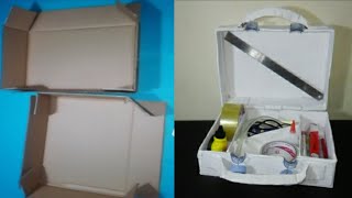 DIY membuat kardus bekas menjadi tas unik bermanfaat #ide #hacks