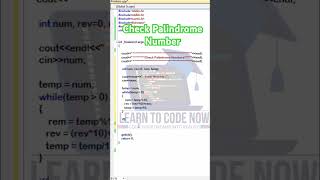 Check Palindrome Number. #programming #coding #programmingtips#codingandprogramming #programminglife
