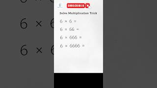 MULTIPLY TRICK BY 6 in 2 seconds MATH TIPS AND TRICKS #maths #shorts