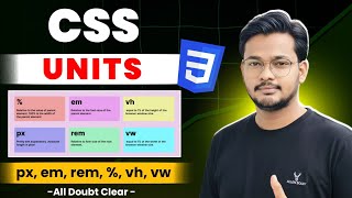 CSS Units – px, em, rem, %, vh, vw | Web Development Full Course #15