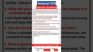 Amazon VCS Job Interview Questions and Answers to ace your Dream Job
