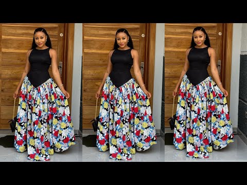 How To Cut And Sew A Sleeveless Basque Long Dress/Beginner’s Friendly
