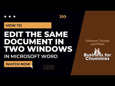 How to Edit the Same Document in Two Windows in Microsoft Word