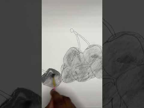 Realistic cherry #speeddrawing #drawing #art #quickdrawing