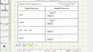 Ex 1: Exponent Properties (Product, Power Properties)
