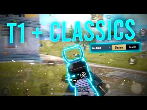 I turned my aim assit off in classics to slay in T1🔥| T1+Classics montage🔥| Pubg Mobile