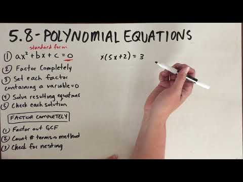 5.8 - Polynomial Equations