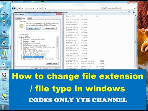 How to change file extension / file type in windows.