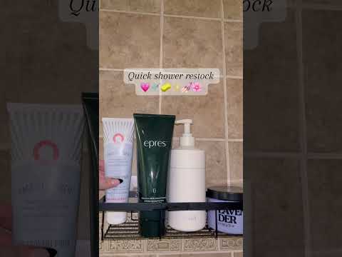 Shower restock 🫧 #showerestock #organizing #restock #luxurybathroom