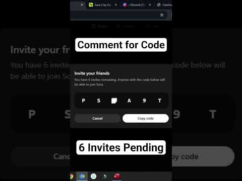Sora 2 Invite Code #sora #sora2 #sora2pro #code #viral #shorts #ytshorts #openai #texttovideo