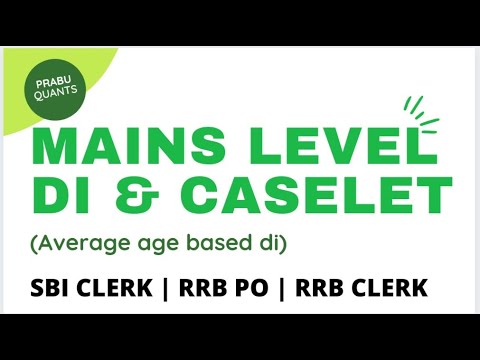 MAINS LEVEL DI & CASELET FOR SBI CLERK | RRB PO | RRB CLERK