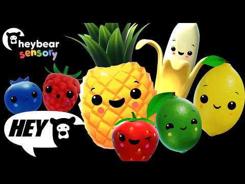 Hey Bear Sensory - Smoothie Mix!- Fun Dance Video with music and animation !
