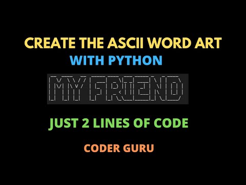 #3 CREATE THE ASCII WORD ART IN PYTHON WITH JUST 2 LINES OF CODE || ASCII WORD ART WITH PYTHON ||