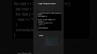 Top 30 Star Pattern Programs in JavaScript with Examples