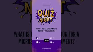 What is the file extension for a Microsoft word document? #quiz #shorts
