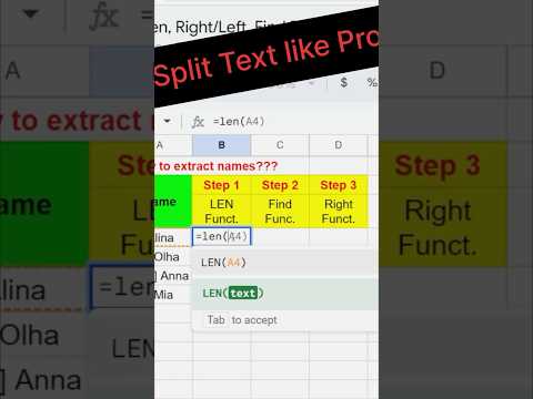 Split Text like Pro in Google Sheets🔥