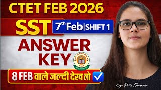 CTET 2026 SST Paper 2 Answer key | CTET Feb 2026 SST Paper Analysis | CTET SST Answer key By Prit...