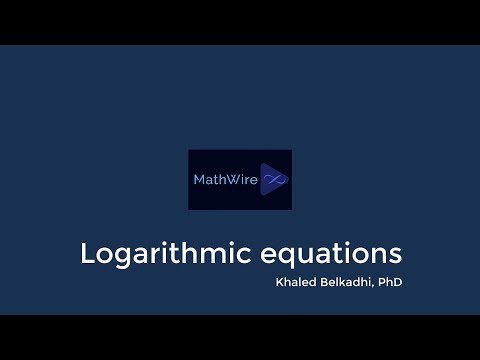 Logarithmic equations