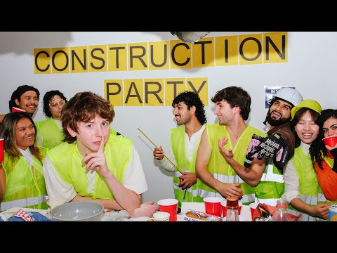 Tricking 25 People into Building our Couch by Throwing a Construction themed Halloween Party