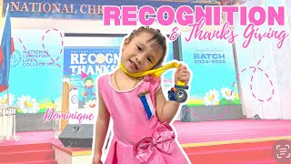 NCLC Recognition and Thanks Giving | Nursery 2 Kindergarten | Thanks To You | Dominique Gabbi Tecson
