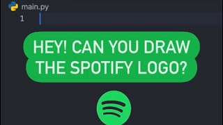 Draw Spotify 🎶 logo in 15 lines of Python 🐍 #coding #spotify #shorts #python