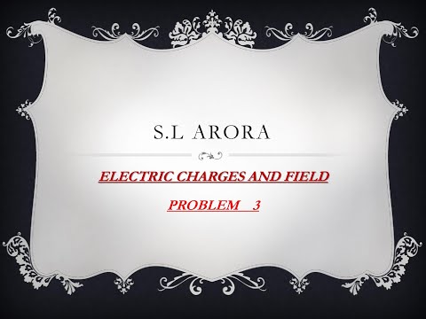 PROBLEM 3, S.L ARORA ELECTRIC FIELD AND CHARGES# CLASS 12 #S.L ARORA # PHYSICS # PROBLEMS