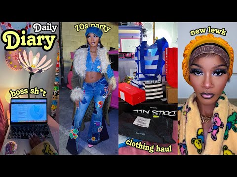 DAILY DIARY: BOSS GIRL STUFF + $600 CLOTHING HAUL + 70s THEMED BDAY PARTY + NEW MAKEUP LOOK