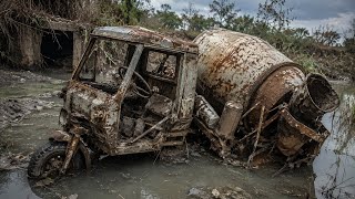 जिंदा दफन! दशकों से जंग खा रहे एक लावारिस कंक्रीट मिक्सर की बहाली | पूर्ण जीर्णोद्धार