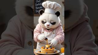 Chubby panda in his chef life 🐼        #panda #animation #fluffypancake #cuteanimals #pandalife