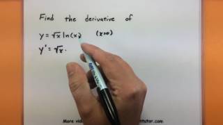 Calculus - Finding the derivative with ln(x)
