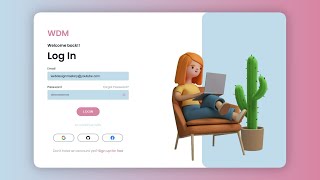 Build Responsive Login Page Using HTML CSS & JavaScript