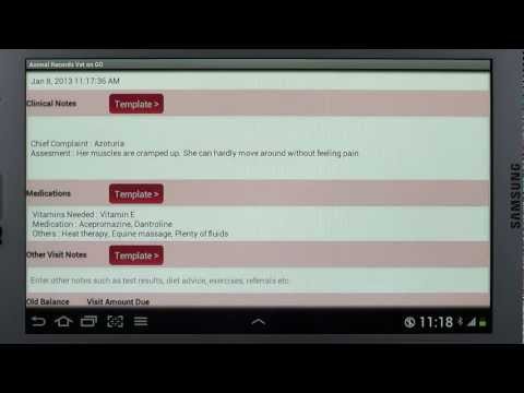 Animal Records Vet On Go - Android App for Animal or Pet Doctors from Siyami Apps