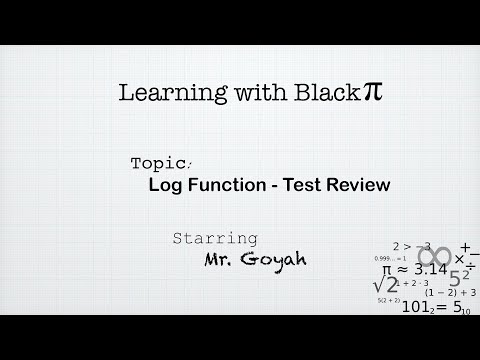 Log Function - Test Review