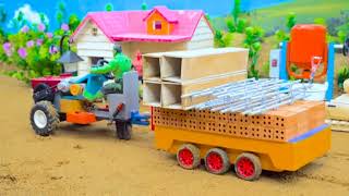 “Lightning Hits Pole - DIY Mini House Building with Bricks and Cement Construction Science”