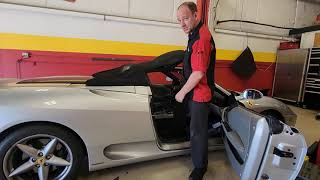 Ferrari 360/F430 Convertable Top Elastic Repair by ESP